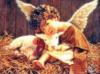Схема вышивки «Ангелочек и агнец»