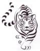 Схема вышивки «Тигр монохром»