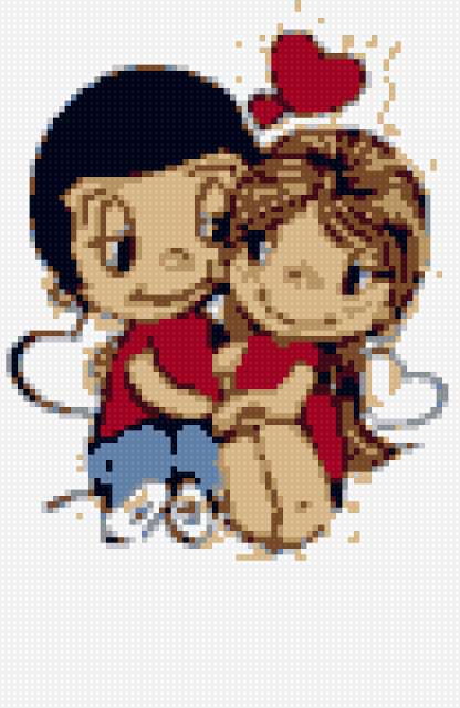 Схема для вышивки крестом love is Схема для вышивки крестом love is