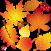 Схема вышивки «Подушка "Осенние листья"»