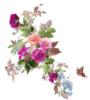 Схема вышивки «Цветочный орнамент с бабочкой»