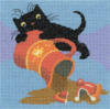 Схема вышивки «Подушка "шкодный кот"»
