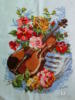 Схема вышивки «Скрипка и розы»