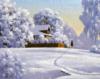 Зимний пейзаж с домиком: оригинал