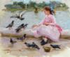 Девочка и голуби: оригинал