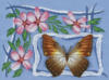 Схема вышивки «Бабочка подушка»