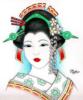 Схема вышивки «Japanese lady»