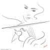 Схема вышивки «Девушка и скрипка»
