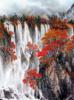 Схема вышивки «Пейзаж с осенним водопадом»