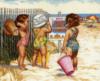 Схема вышивки «Малышки на пляже»