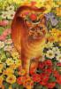Кот на цветочном поле: оригинал