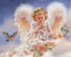 Схема вышивки «Ангелочек на облачке»