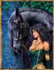 Схема вышивки «Девушка с конем»