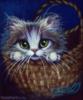 Схема вышивки «L. Risor, кошка,корзинка»