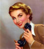 Схема вышивки «Девушка с телефоном»