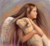 Схема вышивки «Ангел и овечка»