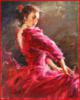 Схема вышивки «Танцовщица в красном»