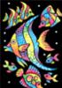 Схема вышивки «Радужные рыбы»