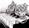 Схема вышивки «Пианино и розы»
