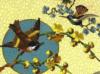 Схема вышивки «Птички на цветущем дереве»