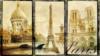 Схема вышивки «Триптих "Париж"»