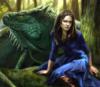 Девушка и зелёный ящер: оригинал