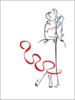 Схема вышивки «Ty Wilson Девушка в красном»