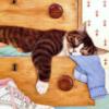 Схема вышивки «Спящий кот»