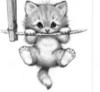 Схема вышивки «Котенок на веревке»