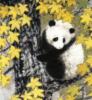 Схема вышивки «Панда в осеннем лесу»