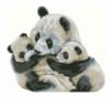 Схема вышивки «Панда с детёнышами»