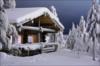 Пейзаж с зимним домиком: оригинал