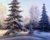 Зимний пейзаж с ёлками: оригинал