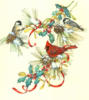 Схема вышивки «Птички на ветке»