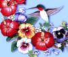 Схема вышивки «Колибри среди цветов»