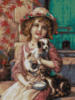 Схема вышивки «Девочка с щенком и котенком»