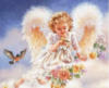 Схема вышивки «Ангел на облаках»