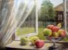 Схема вышивки «Яблоки на окне»