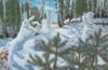 Картины Фомина. Зайцы зимой.: оригинал
