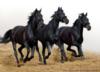 Схема вышивки «Тройка черных лошадей»