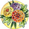 Схема вышивки «Цветы в круге»