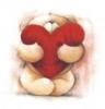 Схема вышивки «Мишка с сердцем»