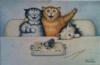 Схема вышивки «Веселые коты»