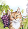 Схема вышивки «Кошка в винограде»