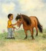 Схема вышивки «Мальчик и лошадка»