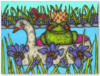 Схема вышивки «Лягушка и патица»