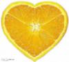 Схема вышивки «Лимон-сердце»