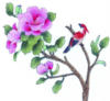 Схема вышивки «Птица и цветок»