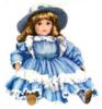 Схема вышивки «Кукла в голубом»