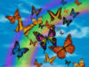 Схема вышивки «Радужные бабочки»